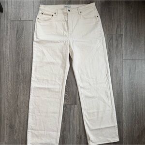 Abercrombie & Fitch 90s Relaxed White Jeans Long